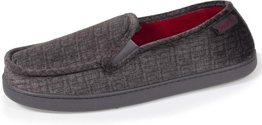 Zachte fluwelen instappers pantoffels met rubberen zool voor heren