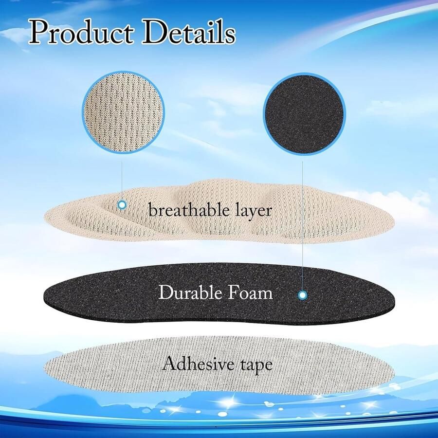 Zachte hielpads voor extra comfort en bescherming anti-slip oplossing tegen blaren en losse schoenen ideaal voor grote maten