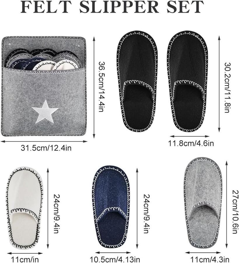 Zachte Herbruikbare Slippers voor Gasten met Antislip Zolen en Opbergzak Ideaal voor Thuis Reizen en Hotels