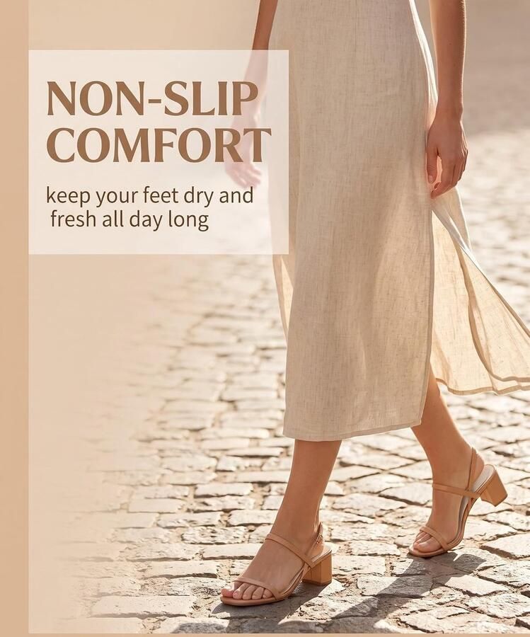 Zachte Inlagen en Anti-slip Pads voor Hoge Hakken Sandalen 2 Paar Beige Zolen voor Open Schoenen