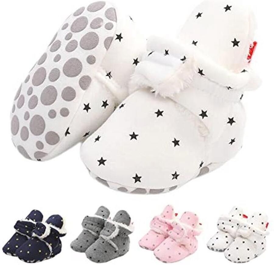 Zachte Katoenen Baby Booties Antislip Slippers voor Pasgeborenen