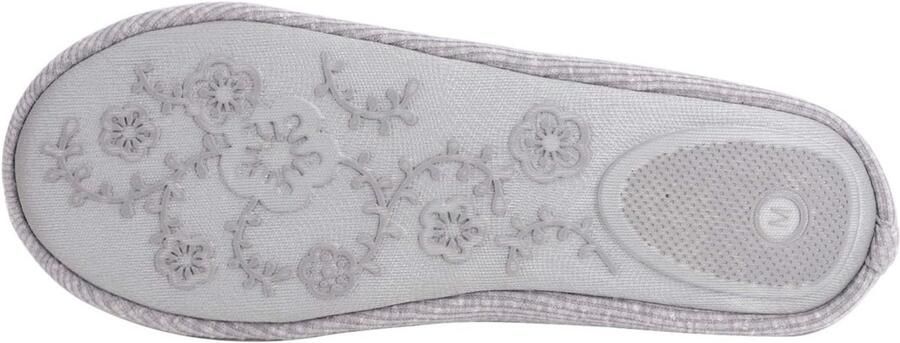 Zachte Katoenen Ballerina Pantoffels Grijs 37 38 Sluiten met Strik Voor Dames en Meisjes