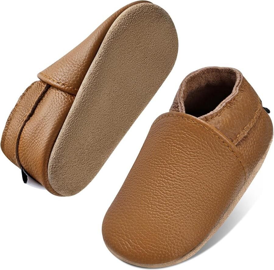 Zachte Lederen Babyschoenen voor en Loopschoenen en Slofjes