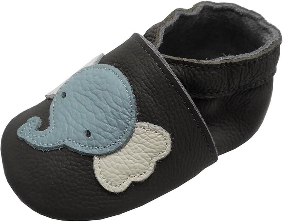 Zachte leren babyschoenen