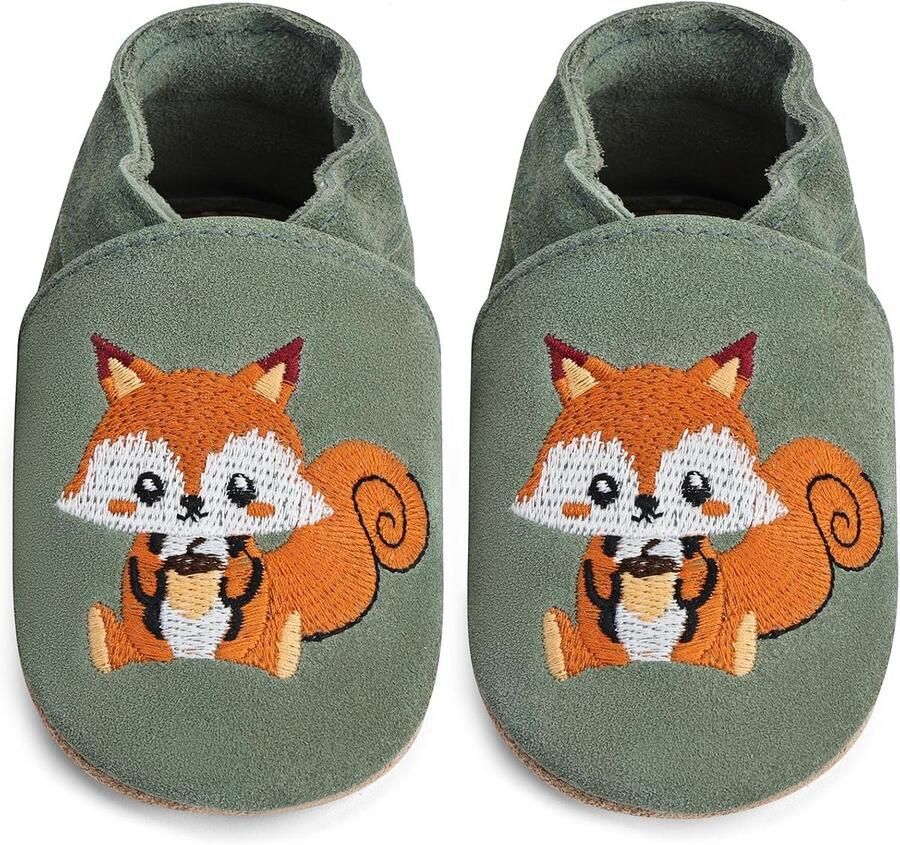 Zachte Leren Babyschoenen voor Looplereen en Kruipen Suède Zolen