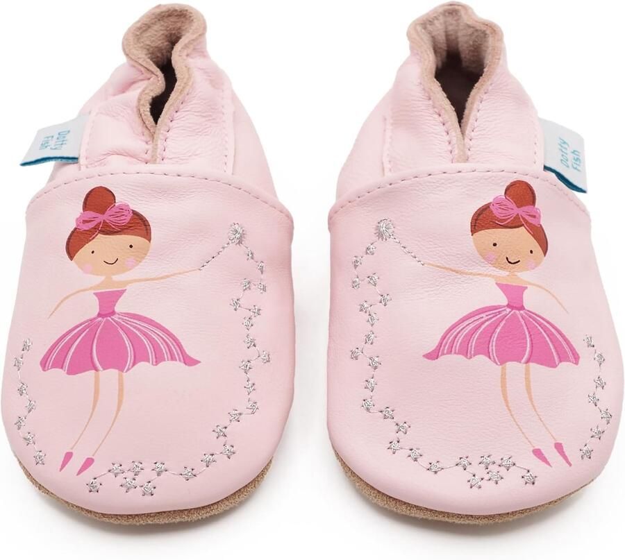 Zachte Leren Babyschoentjes met Bloem & Suède Zool