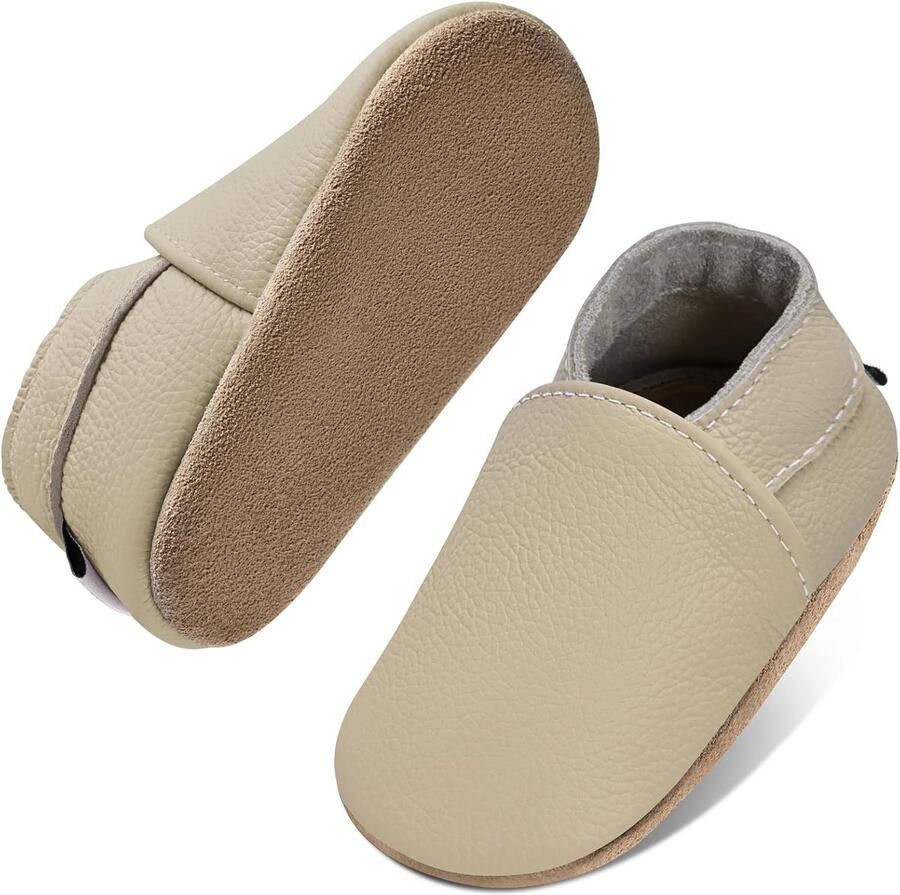 Zachte Leren Babyslofjes voor Eerste Stapjes Flexibele Binnenschoenen