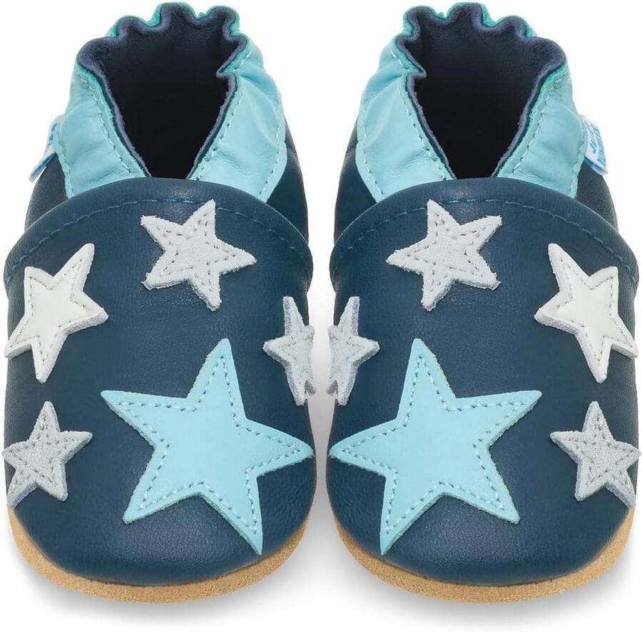 Zachte Leren Babyslofjes voor en Comfortabele Kruipschoenen met Zachte Zooltjes