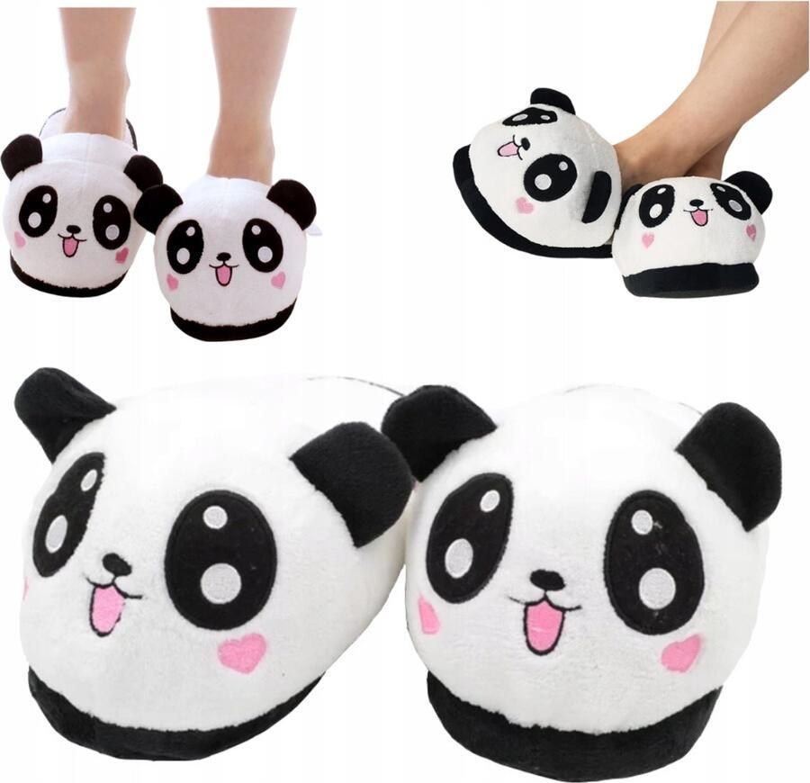 Zachte Panda Pantoffels Warm & Comfortabel