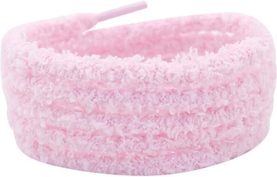 Zachte Pluche Fuzzy Veters voor Sneakers Rond en Elastisch
