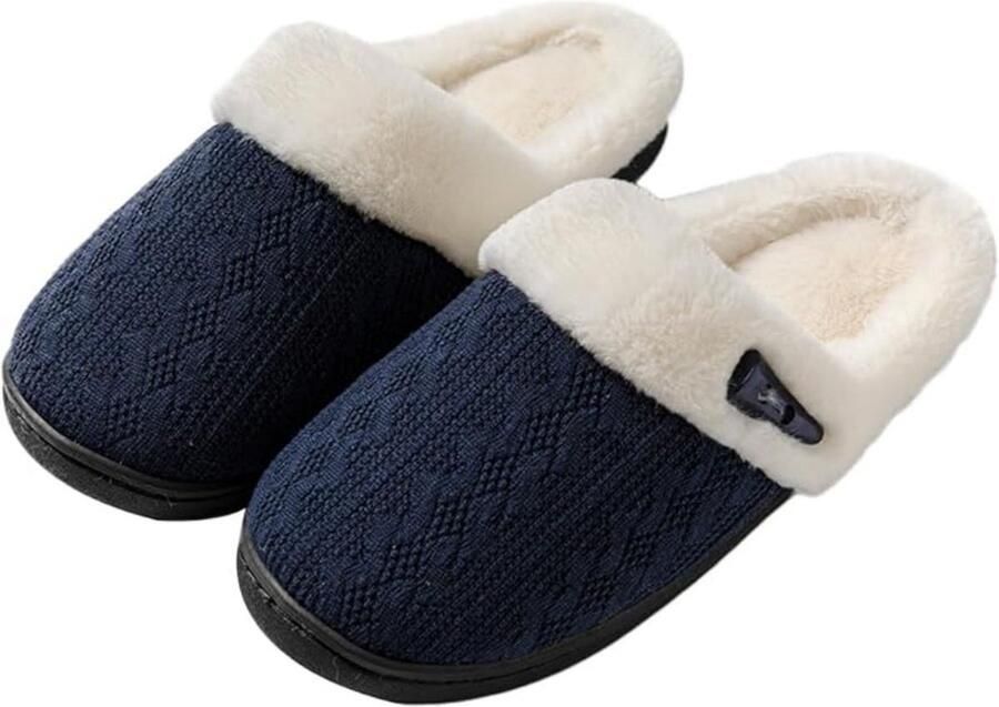 Zachte pluche katoenen pantoffels warme huisslippers antislip winterslippers casual platte schoenen unisex geschikt voor binnen en buiten Geschikte voetlengte Meet uw voetlengte op en kies de juiste