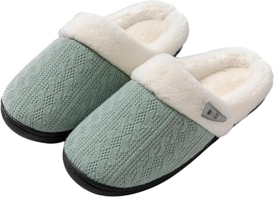 Zachte pluche katoenen pantoffels warme huisslippers antislip winterslippers casual platte schoenen unisex geschikt voor binnen en buiten Geschikte voetlengte Meet uw voetlengte op en kies de juiste