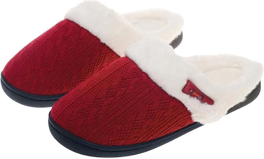 Zachte pluche katoenen pantoffels warme huisslippers antislip winterslippers casual platte schoenen unisex geschikt voor binnen en buiten