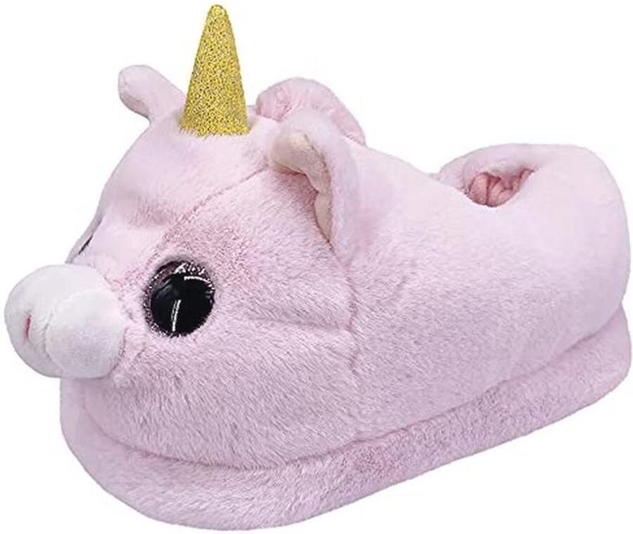 Zachte Pluche Kinderslippers voor en Kleurrijke Eenhoorn Design