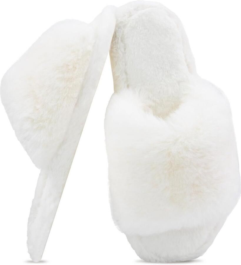 Zachte Pluche Teenslippers met Memory Foam Zool voor Binnen en Buiten