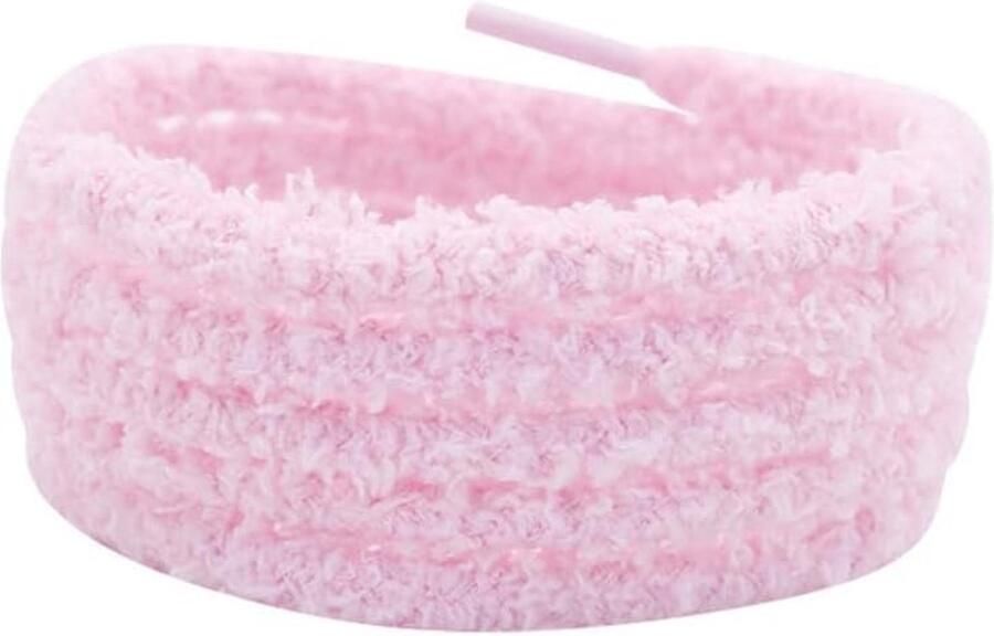 Zachte Pluche Veters 2 Paar Roze Universele Elastische Veters voor Sneakers en Canvas Schoenen Comfortabele en Stijlvolle Veters