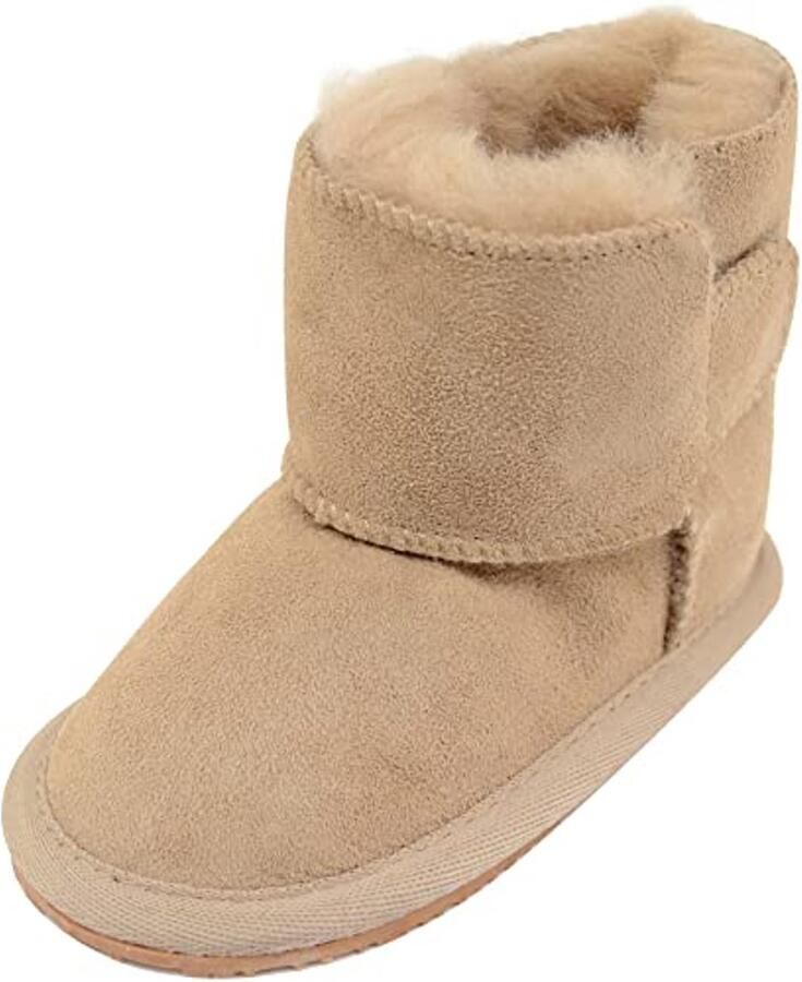 Zachte Schapenvacht Booties voor Kinderen met Ripper Tab