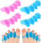 Zachte Siliconen Teenslippers 4 Stuks Teenspreiders voor Hallux Valgus en Hamertenen Universele Maat voor en - Thumbnail 2