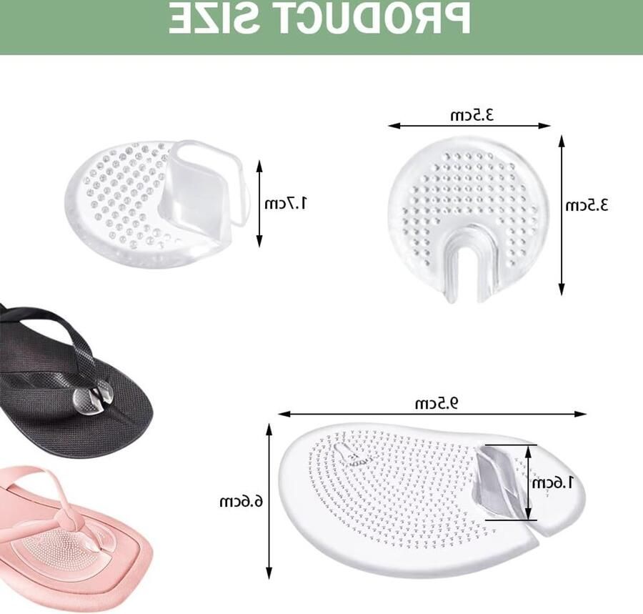 Zachte Siliconen Teentjesandalen met 6 Paar Beschermers Anti-Slijtage Gel Kussentjes voor Comfortabele Flip Flops en Sandalen voor en