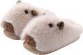 Zachte slippers in de vorm van een dier voorzien van een dikke antislipzool geschikt voor binnen buiten activiteiten-38-39-wit - Wit