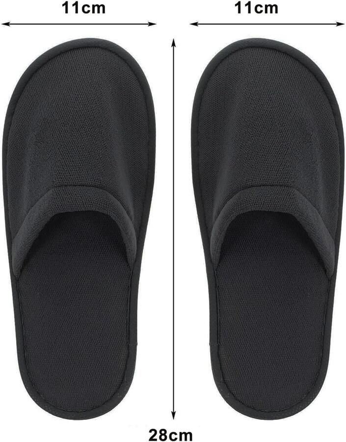 Zachte Slippers voor Spa en Hotel Ideaal voor Gasten Thuisgebruik en Salons 10 Paar Gesloten Ontwerp 5 mm Dikte