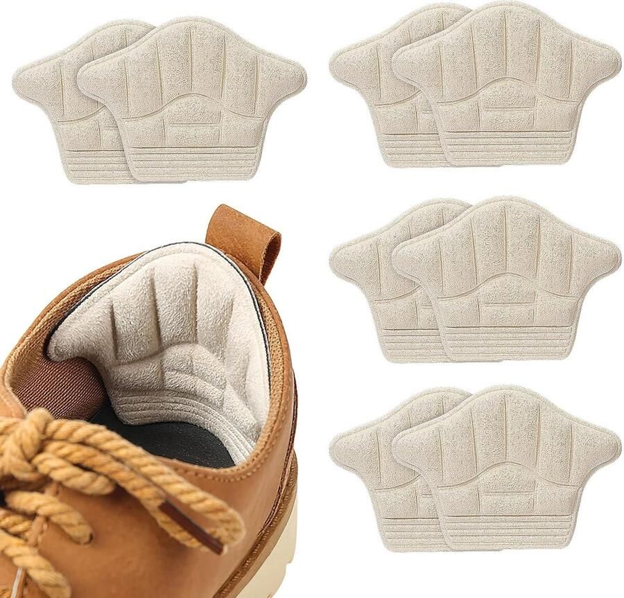 Zachte Suède Hielpads Zelfklevende Antislip Hielbeschermers voor Te Grote Schoenen Sport- en Casual Schoenen Bescherming tegen Hielblaren voor nen en