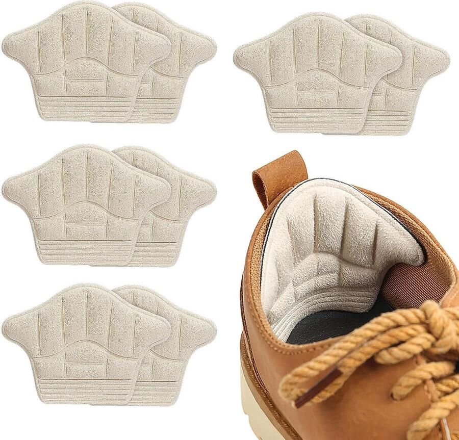 Zachte Suède Hielpads Zelfklevende Antislip Hielgrips voor Overmatige Loose Schoenen Sport- en Wandelschoenen Bescherming tegen Hielblaren voor nen en