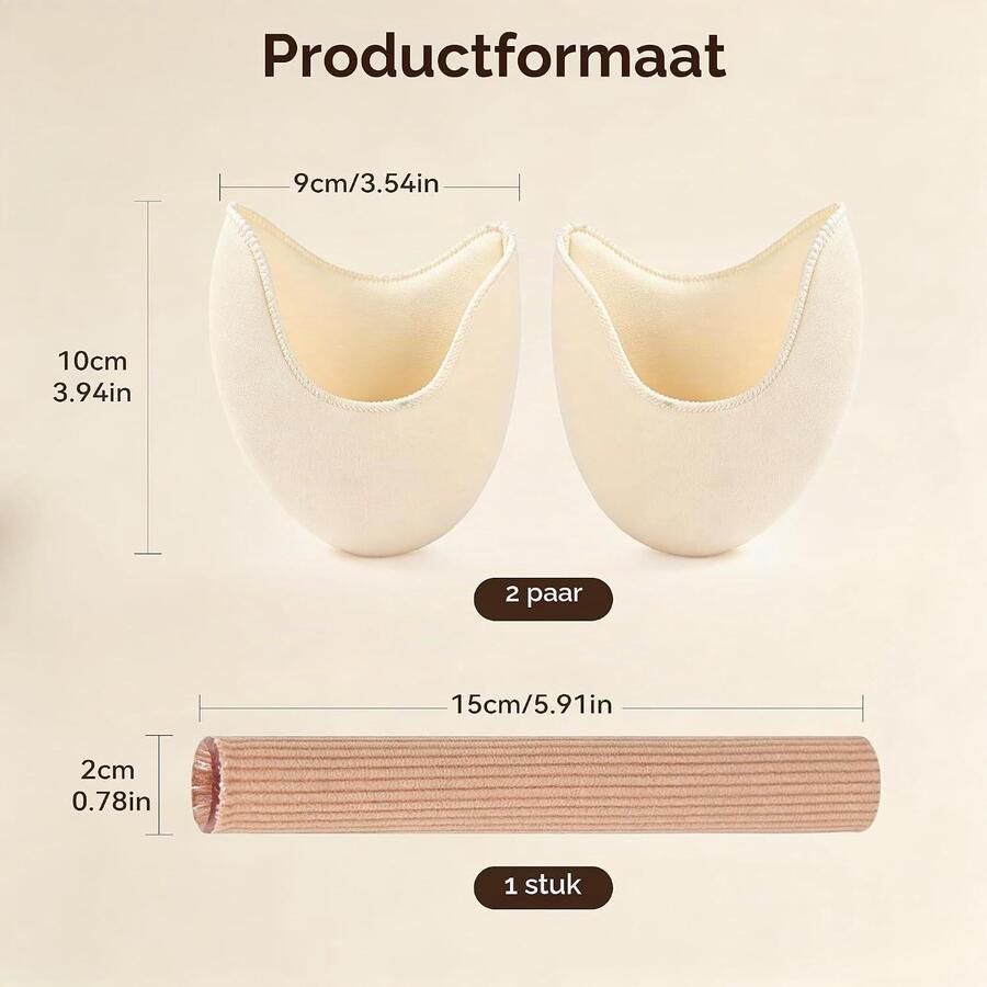 Zachte Teenkappen voor Schoenen Silicone Gel Teenkappen voor Ballerina's met Tussenstuk Bescherming voor Pointed Shoes en Comfort voor Dames