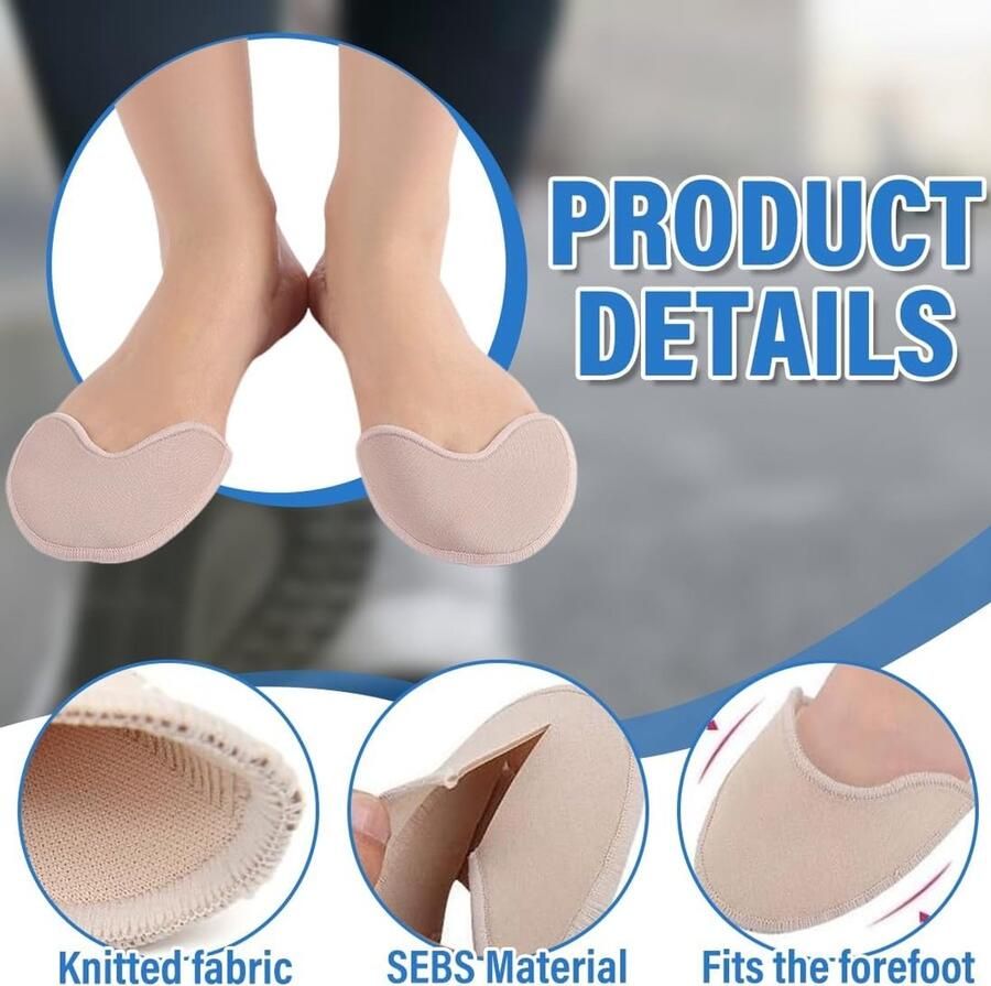 Zachte Tenenpads voor Schoenen 2 Paar Comfortabele Pads voor Ballet Flats Ideaal voor Dames en Meisjes