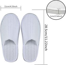 Zachte Wegwerpslippers met Gesloten Neus van Coral Fleece voor Thuis en Spa Gasten 6 Paar Comfortabele Slippers voor Hotels en Reizen