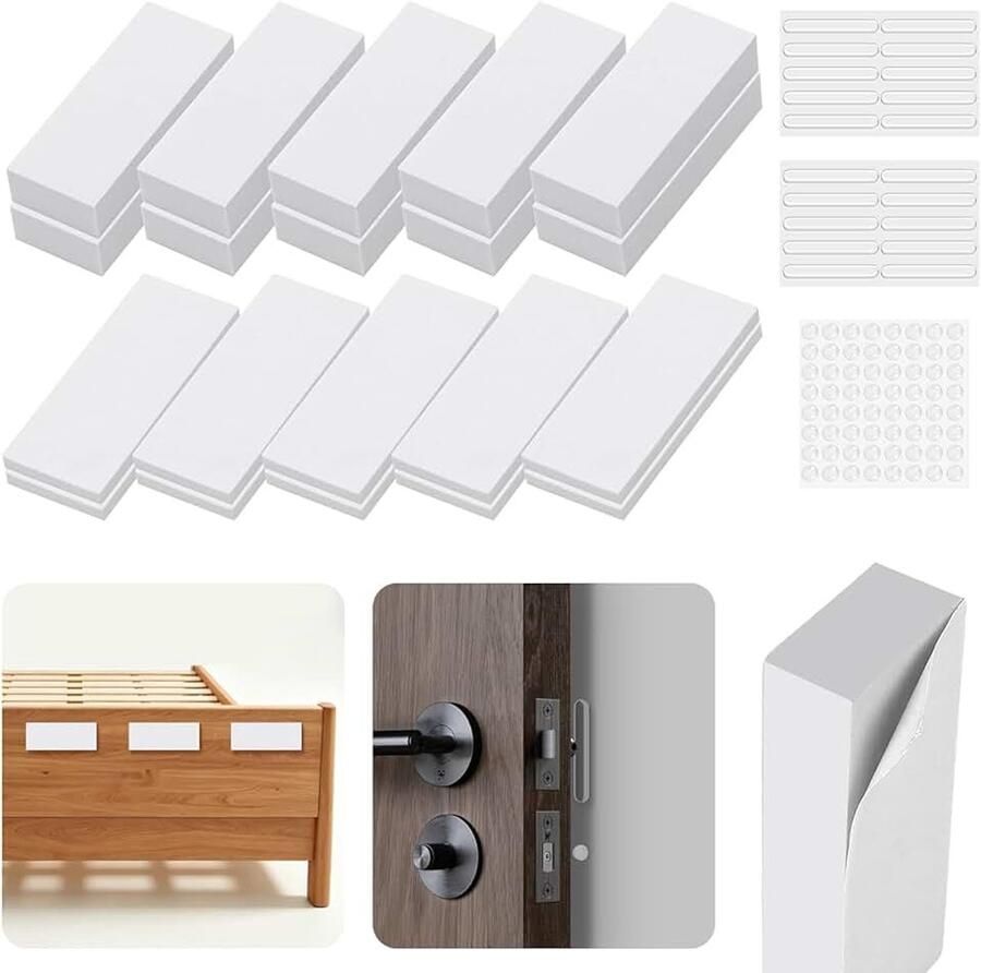 Zelfklevend rubberen buffers transparant meubelbumpers EVA-schuim hoofdbord stopper bed deurgreepbescherming wandbescherming bed meubelbuffer voor kasten banken muur wit