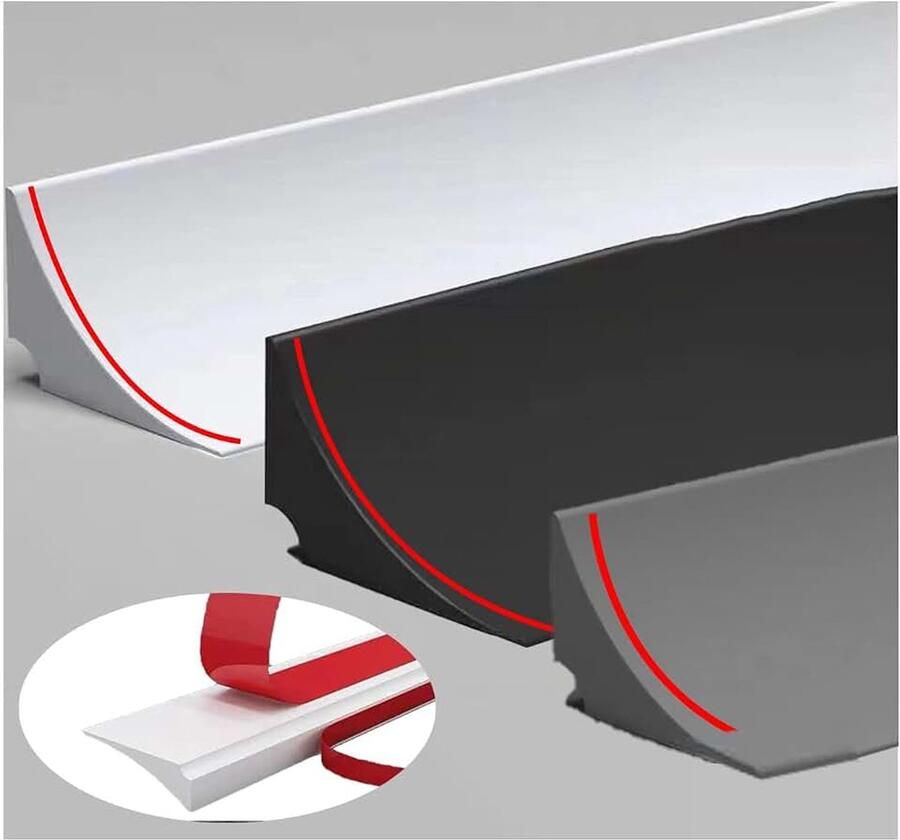 Plakband douchestrip zelfklevend siliconen waterstopper douche wit