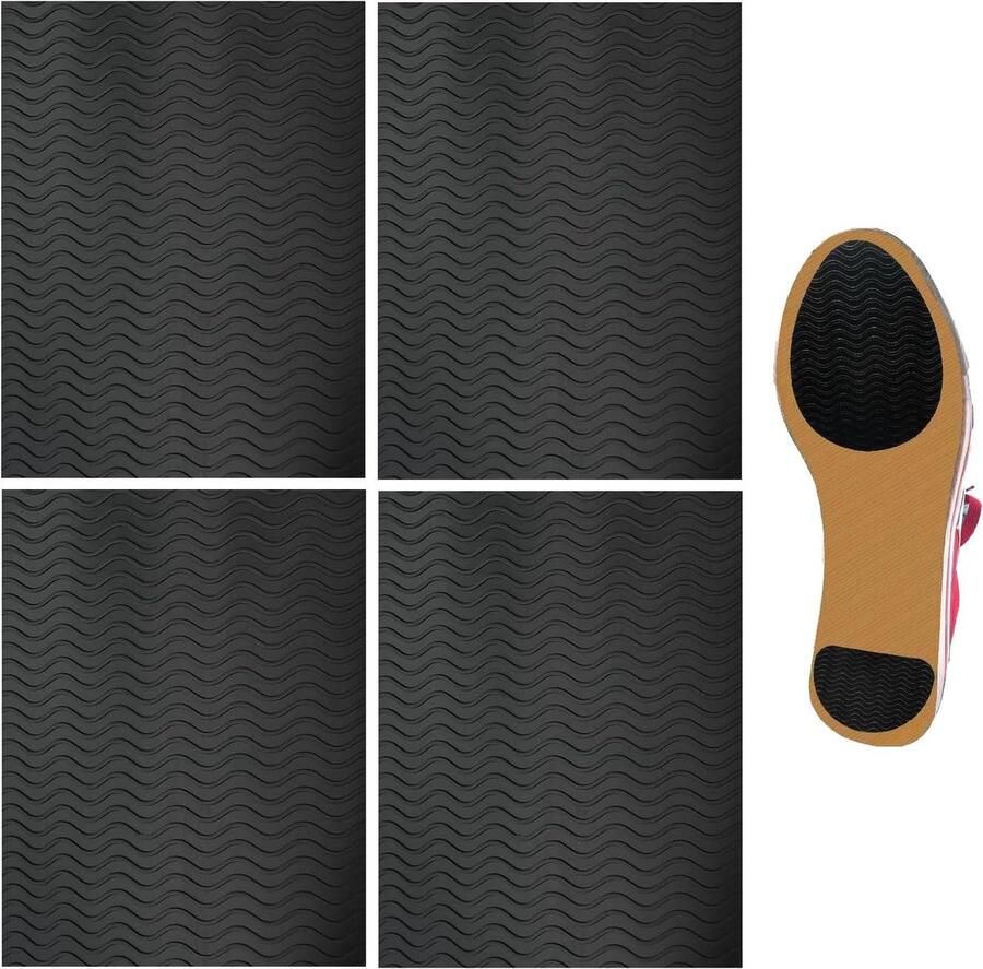 Zelfklevende antislip zoolstickers 6 stuks rubberen zoolpads 10 x op maat te knippen duurzaam en slijtvast ideaal voor hakken en sneakers verbeter grip en veiligheid