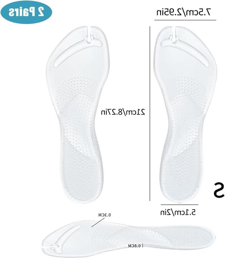 Zelfklevende flip-flop-inlegzolen met voetboogsteun ultrazachte gelzolen voor optimale ondersteuning antislip en schokdempend voor pijnverlichting en comfort in sandalen en teenslippers