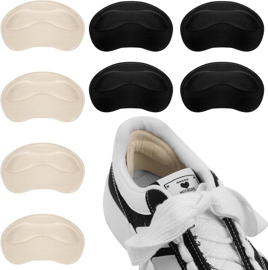 Zelfklevende hielbeschermers 4 paar herbruikbare antislip hielpads voor losse schoenen sneakers en leren schoenen