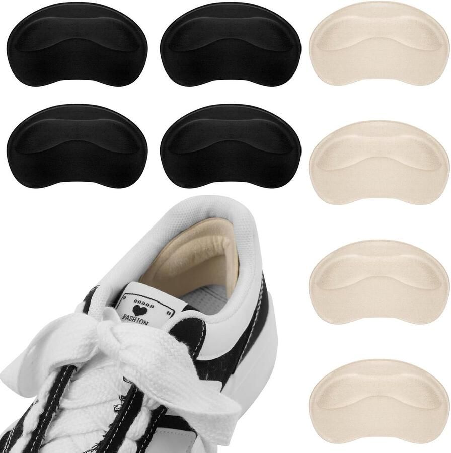 Zelfklevende hielbeschermers 4 paar herbruikbare antislip hielpads voor losse schoenen sneakers en leren schoenen