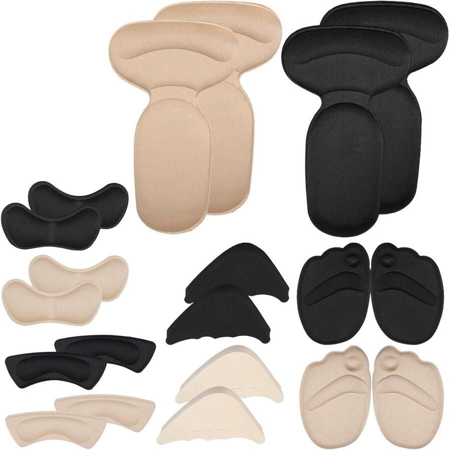 Zelfklevende Hielbescherming Hielkussen Herbruikbare 2-in-1 Voetkussens Hakken T-vorm Hielgrepen Voering Platte Schoenen Sportschoenen Lerenschoenen Paar