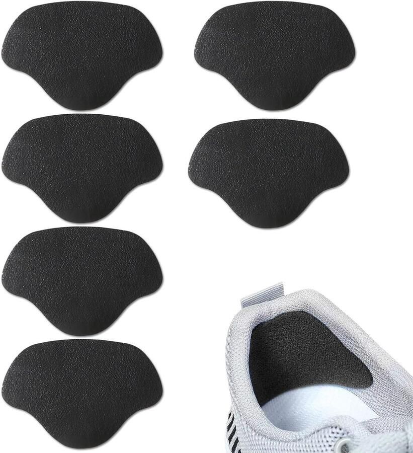 Zelfklevende reparatiepleisters voor sneakers 18 stuks hielreparatiepads en gatenplakkers voor schoentypes (zwart)