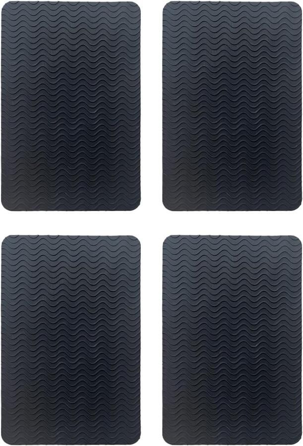 Zelfklevende rubberen antislipzolen 4 stuks op maat snijden zoolbescherming voor sandalen en vrijetijdsschoenen kleur zwart