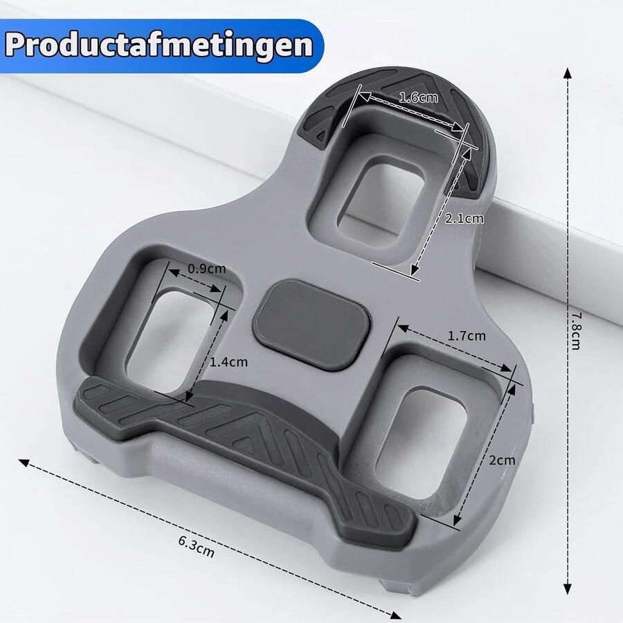 Zelfsluitende Fietsschoenenplaatjes voor Klikpedalen 4.5° Antislip Geschikt voor Racefietsen Duurzaam en Betrouwbaar (2 Stuks)