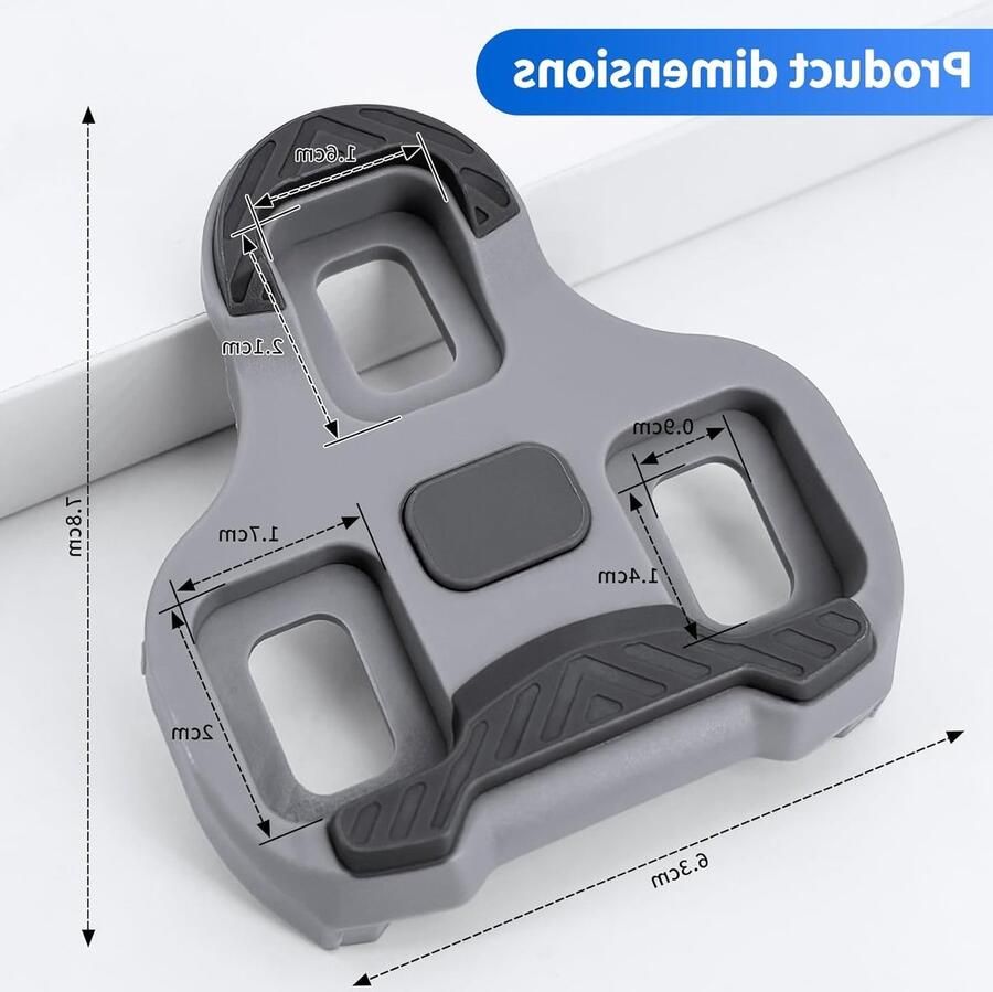 Zelfsluitende Fietsschoenenplaatjes voor Klikpedalen Antislip Geschikt voor Racefietsen 4.5° Hoek Set van