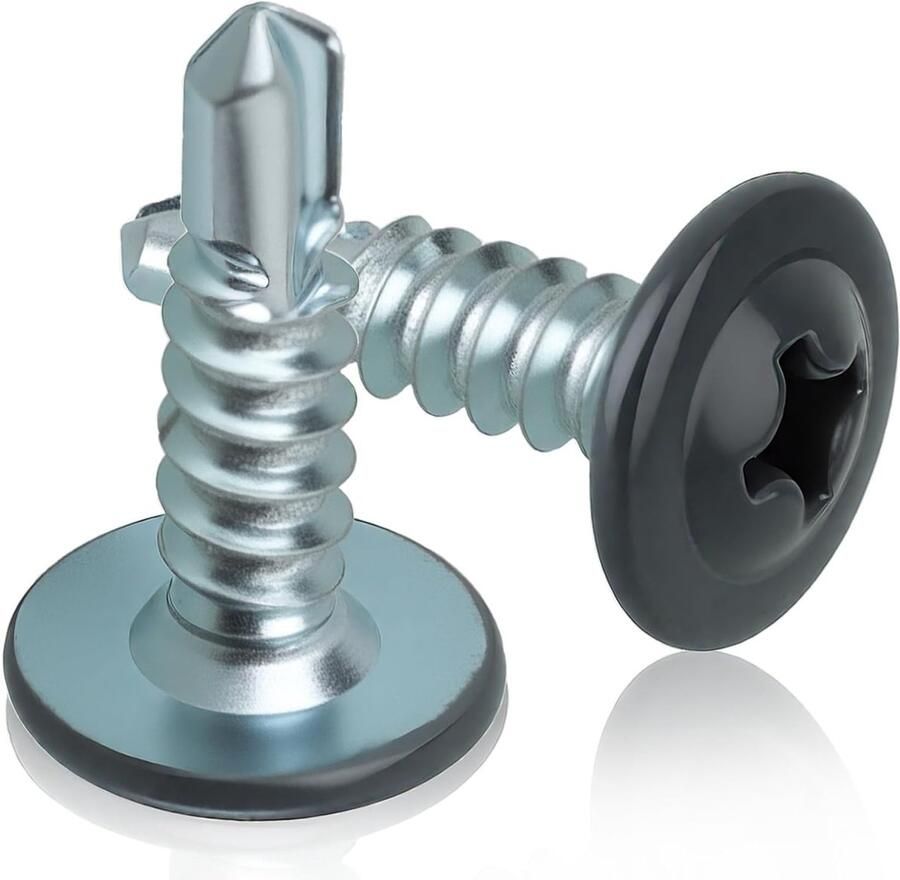 Zelftappende schroeven met cilinderkop kruiskop M4 2 x 16 mm voor metaal zelfborende schroeven beschilderd zelftappende schroeven van roestvrij staal grijs zelfborende schroeven