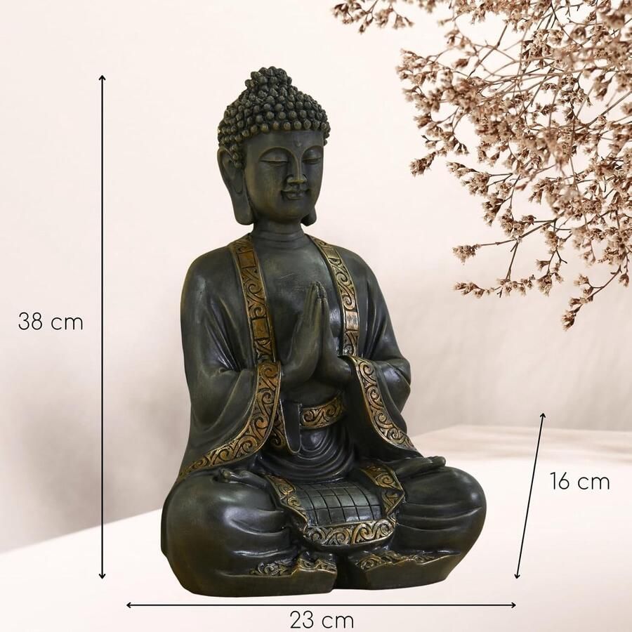 Zen 'Licht groot beeld Boeddha bemiddeling hars Bonze 37 5x x