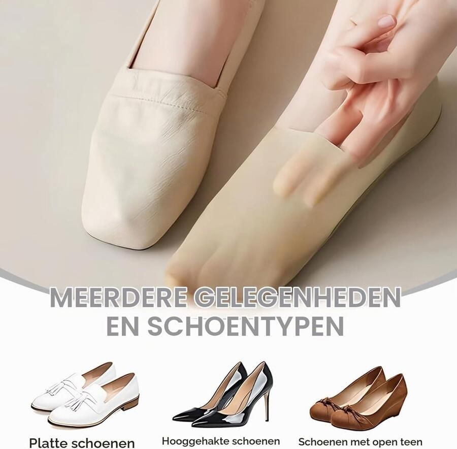 Zichtbare Sokken voor Dames 6 Paar Antislip Ademend en Lichtgewicht Perfect voor Loafers Ballerina's en Bootsschoenen