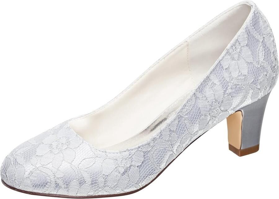Zijden Satijn Stiletto Heel Closed Toe Pumps Ivory