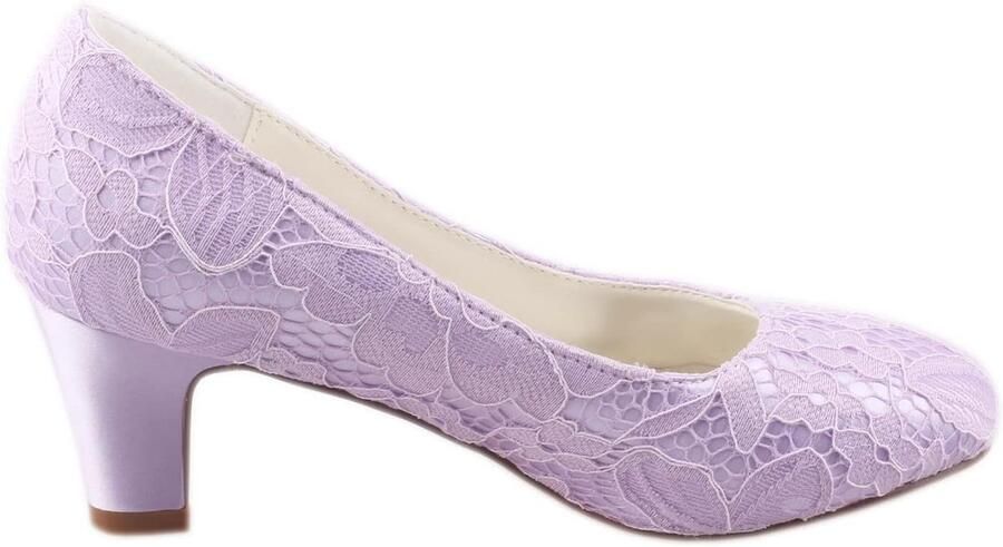 Zijden Satijn Stiletto Heel Closed Toe Pumps Ivory