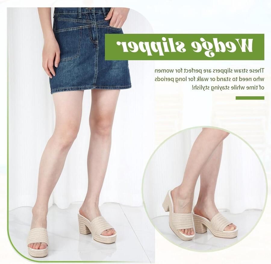 Espadrilles met Platform Wedge Hak van Raffia voor Strand Uitjes en Feestelijke Gelegenheden
