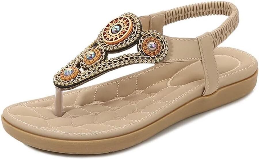 Zomer Platte Sandalen Casual Teenslippers Strand Wandelen Verstelbare Enkelband Zwart