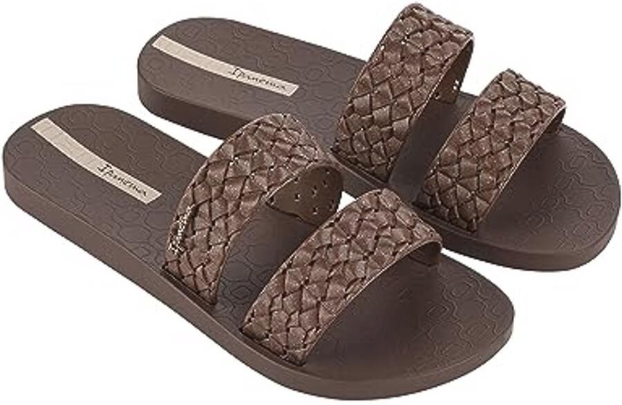 Zomer Slides Dames met Comfortabele Dubbele Riemen en Kanten Details