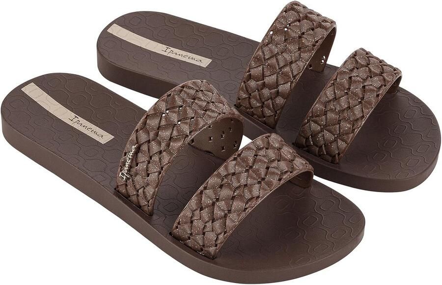 Zomer Slides Dames met Comfortabele Dubbele Riemen en Kanten Details